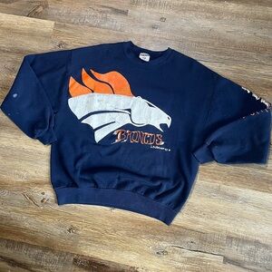 Vintage 1991 Denver Broncos NFL Fan-Made Crewneck